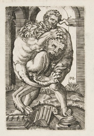 Ercole e il leone di Nemea da Monogrammist B