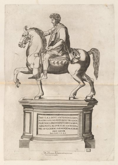 Statua Equestre di Marco Aurelio da Monogrammist CB after Nicolaus Beatrizet