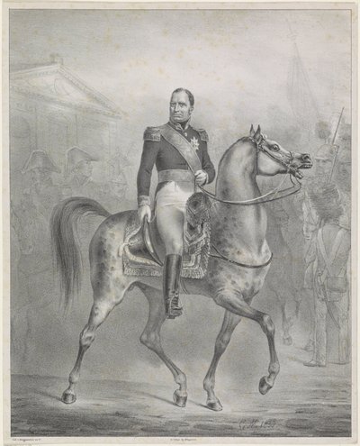 Ritratto equestre di Guglielmo I Federico, re dei Paesi Bassi da Monogrammist CM (Nederland)