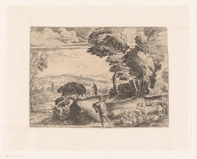 Paesaggio con pastori da Monogrammist IF (graveur)