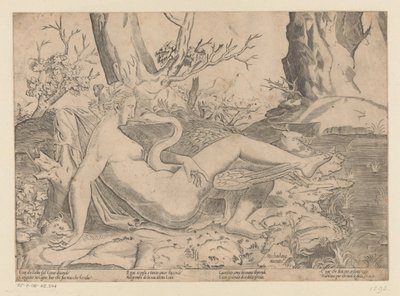Leda e il cigno da Monogrammist IHS