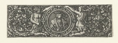 Fregio con ritratto di Massimiliano I in un medaglione da Monogrammist LB (Nederlanden)