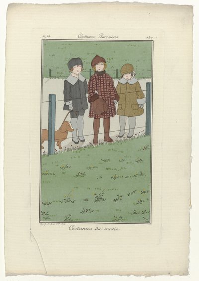 Journal des Dames et des Modes, Costumes Parisiens, 1914, No. 147 : Costumes du matin da Monogrammist MFN