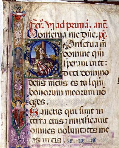 Ms 543 f.1r Iniziale istoriata 