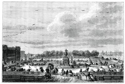 I giardini di un palazzo francese del re Luigi XV, 1763, 1885 da Moreau
