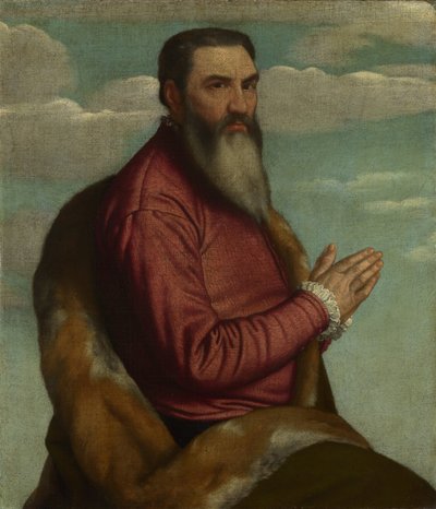 Uomo che prega con una lunga barba, ca. 1545 da Moretto da Brescia