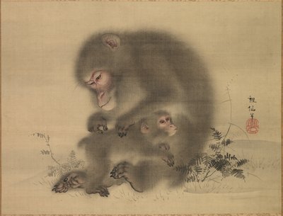 Scimmie, fine XVIII-inizio XIX secolo da Mori Sosen