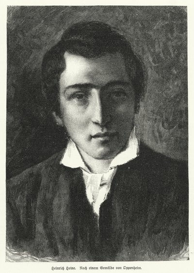 Heinrich Heine, poeta tedesco da Moritz Daniel Oppenheim
