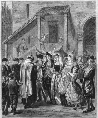 Matrimonio ebraico in Germania nel 1869 da Moritz Daniel Oppenheim