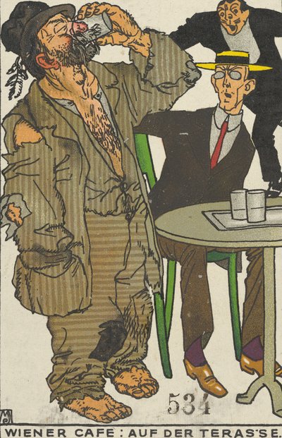 Caffè viennese: sulla terrazza, 1911 da Moritz Jung