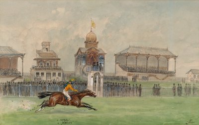 Corsa di cavalli a Freudenau a Vienna 1884 da Moritz Ledeli