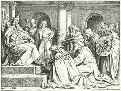 Gli inviati del califfo Harun al-Rashid che portano doni all