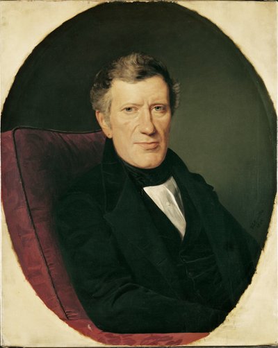 Franz Grillparzer, il più famoso drammaturgo austriaco... (olio su cartone) da Moritz Michael Daffinger