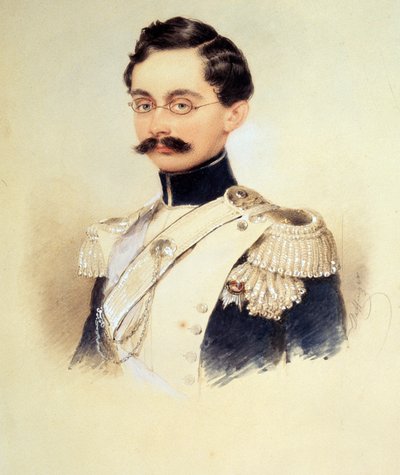Ritratto di Adolphe I, Duca di Nassau, Granduca di Lussemburgo 1817-1905, anni 1840 da Moritz Michael Daffinger