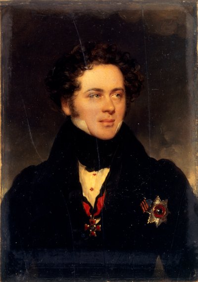 Ritratto del Conte Alexey Alexeyevich Perovsky 1787-1837, Scrittore Antony Pogorelsky, 1827 da Moritz Michael Daffinger