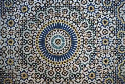 Kasbah di Thamiel glaoui, piastrelle zellij, dettaglio (ceramica) da Moroccan School