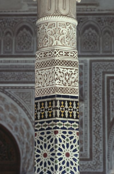 Kasbah di Thamiel glaoui, piastrelle zellij, dettaglio (ceramica) da Moroccan School