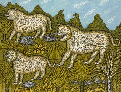 Famiglia di leopardi da Morris Hirshfield
