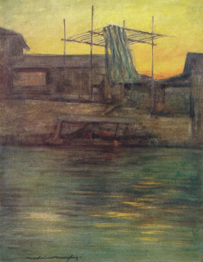 Un canale secondario, Osaka, c. 1887, 1901 da Mortimer L Menpes