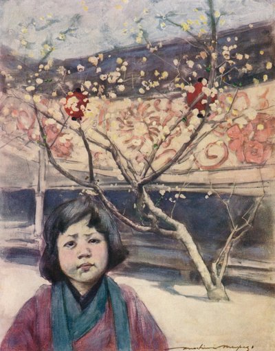Una ragazza giapponese in colore prugna, c1887, 1901 da Mortimer L Menpes