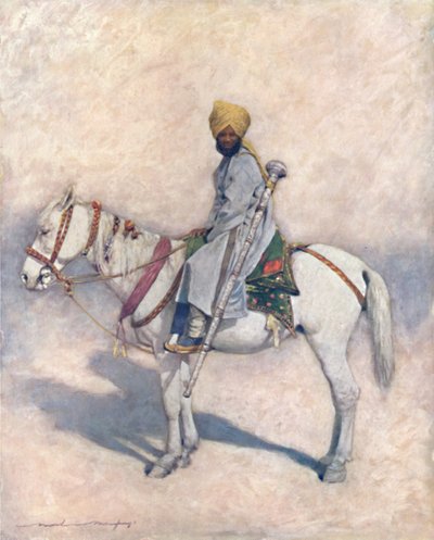 Un portatore di mazza a cavallo, 1903 da Mortimer L Menpes