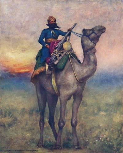 Portatore di cannone girevole del Rajputana da Mortimer L Menpes
