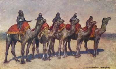 Cavalieri armati di cammelli di Bikanir da Mortimer L Menpes