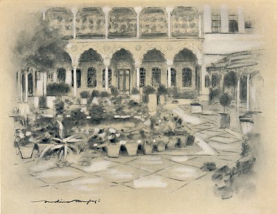 Cortile a Damasco, 1903 da Mortimer L Menpes