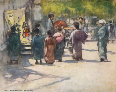 Davanti alla bancarella, c1887, 1901 da Mortimer L Menpes