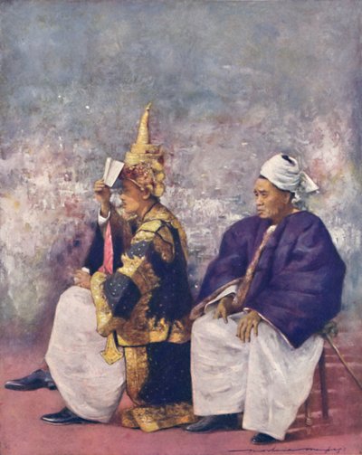 Capi Shan che osservano il Durbar da Mortimer L Menpes