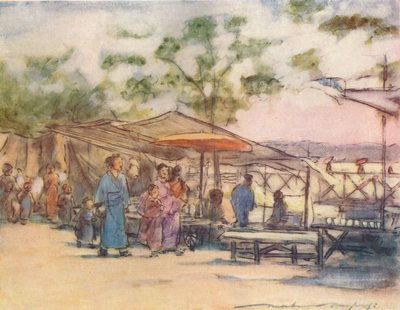 La fine della giornata e la fine del festival, c. 1887, 1901 da Mortimer L Menpes