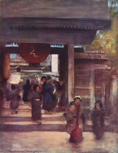 La strada verso il tempio da Mortimer L Menpes