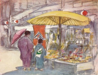 La bancarella vicino al ponte, c1887, 1901 da Mortimer Ludington Menpes