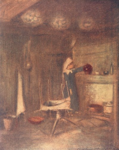 Una casa di campagna (litografia a colori) da Mortimer Ludington Menpes