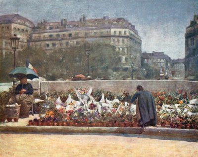 Un mercato dei fiori da Mortimer Ludington Menpes