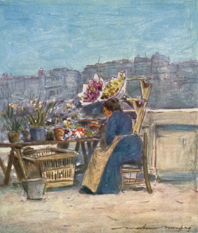 Una bancarella di fiori da Mortimer Ludington Menpes