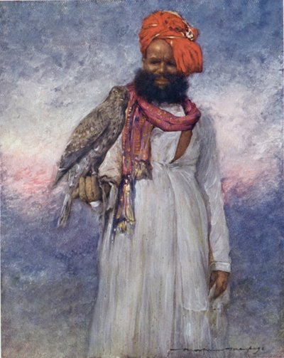 Un falconiere di Rajgarh da Mortimer Ludington Menpes