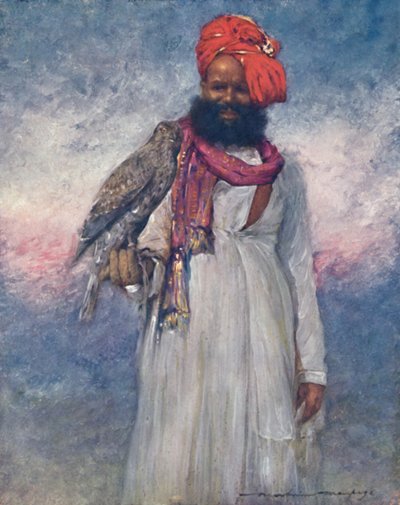 Un falconiere di Rajgarh da Mortimer Ludington Menpes