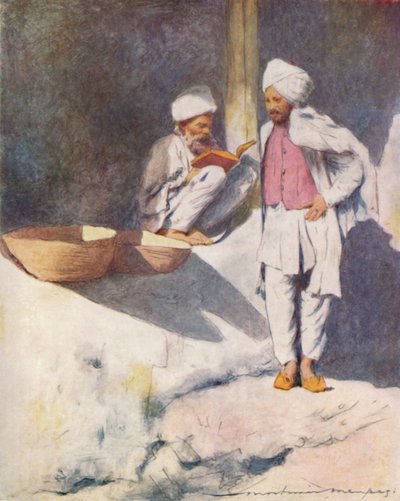 Un uomo erudito di Peshawur, 1905 da Mortimer Ludington Menpes