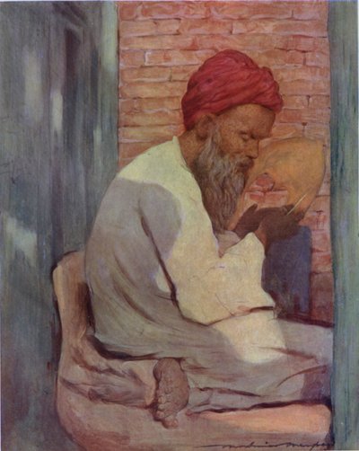 Un fabbricante di pantofole (litografia a colori) da Mortimer Ludington Menpes