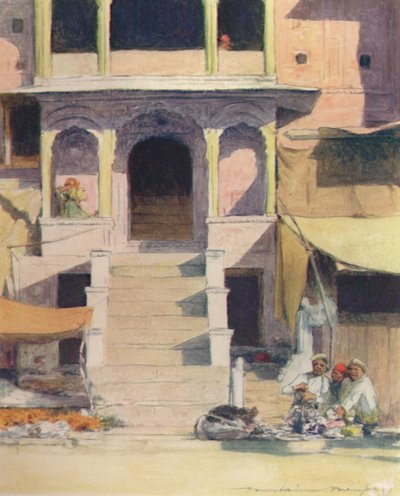 Sui gradini di un palazzo, 1905 da Mortimer Ludington Menpes