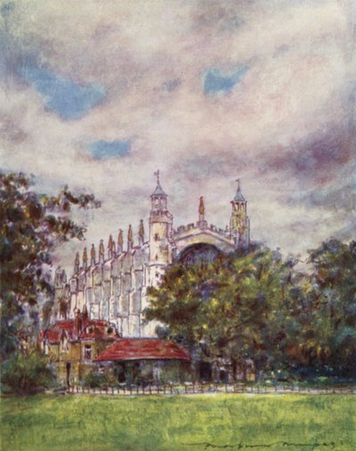 Cappella di Eton, dai campi da Mortimer Ludington Menpes
