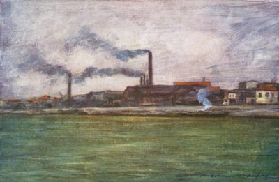 Ciminiere della fabbrica da Mortimer Ludington Menpes