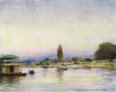 Hampton Court, dal fiume da Mortimer Ludington Menpes