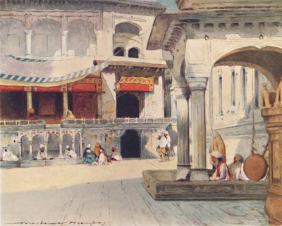 Nel tempio di Amritsar, 1905 da Mortimer Ludington Menpes