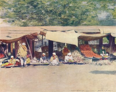 Giorno di mercato a Peshawur, 1905 da Mortimer Ludington Menpes