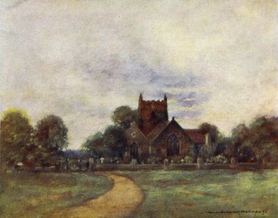 La chiesa a Wargrave da Mortimer Ludington Menpes