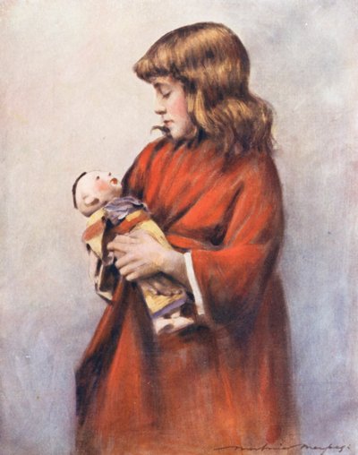 Bambini del mondo: Inglese, La bambola (litografia a colori) da Mortimer Ludington Menpes
