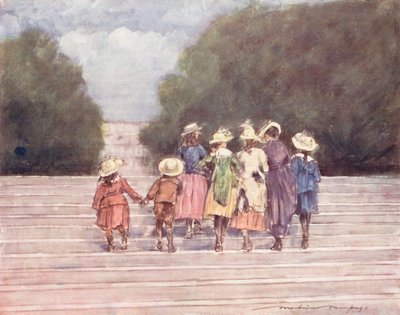 Bambini del mondo: francesi, nei giardini delle Tuileries da Mortimer Ludington Menpes