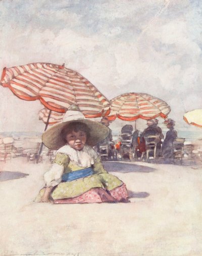 Bambini del mondo: francesi, sulla spiaggia di Trouville da Mortimer Ludington Menpes